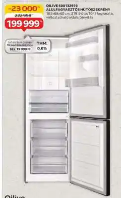 Auchan QILIVE 600132979 ALULFAGYASZTÓS HŰTŐSZEKRÉNY ajánlat