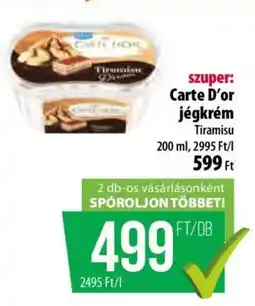 Coop Carte D’or jégkrém Tiramisu ajánlat