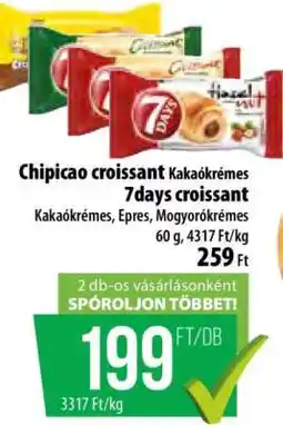 Coop Chipicao croissant Kakaókrémes / 7days croissant ajánlat