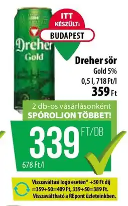 Coop Dreher sör ajánlat