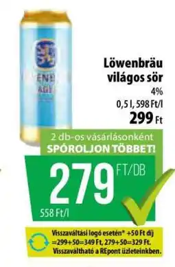 Coop LÖWENBRÄU Világos sör ajánlat