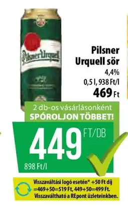 Coop Pilsner Urquell sör ajánlat