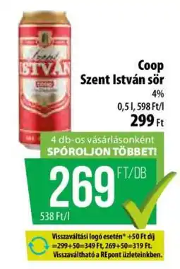 Coop Coop Szent István sör ajánlat