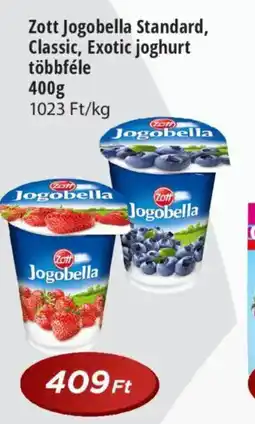 Real Zott Jogobella Standard, Classic, Exotic joghurt ajánlat