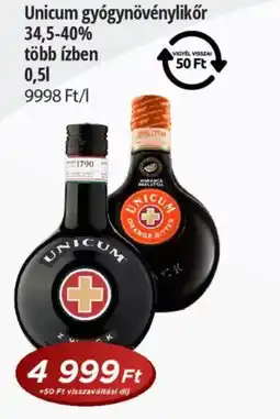 Real Unicum gyógynövénylikőr ajánlat