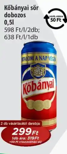 Real Kőbányai sör dobozos ajánlat