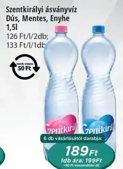 Real Szentkirályi ásványvíz Dús, Mentes, Enyhe ajánlat