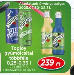 Real Topjoy gyümölcsital ajánlat