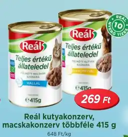 Real Reál kutyakonzerv, macskakonzerv ajánlat