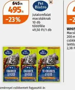 Müller Pet Bistro jutalomfalat macskáknak ajánlat