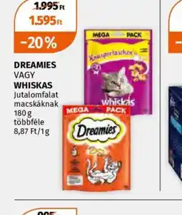 Müller Dreamies vagy Whiskas jutalomfalat macskáknak ajánlat