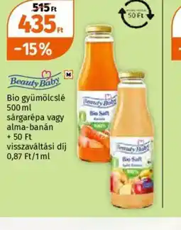 Müller Beauty Baby Bio gyümölcslé ajánlat