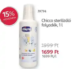 Rossmann Chicco sterilizáló folyadék ajánlat