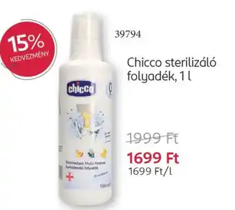 Rossmann Chicco sterilizáló folyadék ajánlat