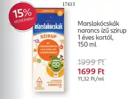 Rossmann Marslakócskák narancs ízű szirup ajánlat