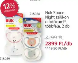 Rossmann Nuk Space Night szilikon altatócumi ajánlat
