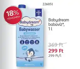 Rossmann Babydream babavíz ajánlat