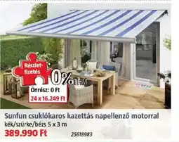 Bauhaus Sunfun csuklókaros kazettás napellenző motorral ajánlat