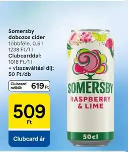 Tesco Somersby dobozos cider ajánlat