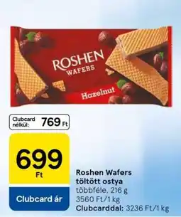Tesco Roshen Wafers töltött ostya ajánlat