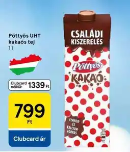 Tesco Pöttyös UHT kakaós tej ajánlat