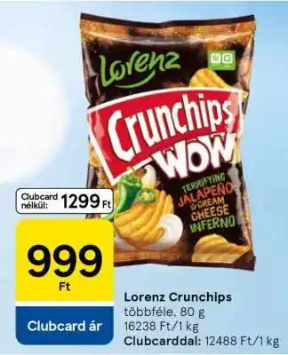 Tesco Lorenz Crunchips ajánlat