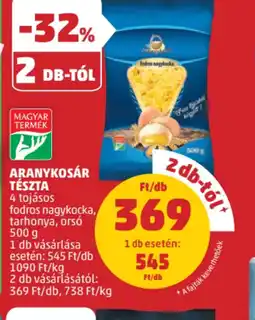 PENNY Aranykosár Tészta ajánlat