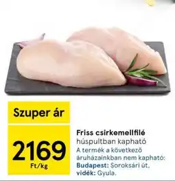 Tesco Friss csirkemellfilé ajánlat