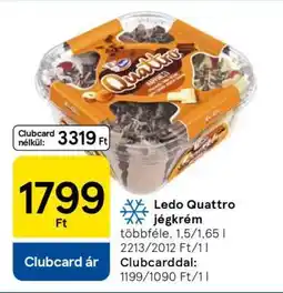 Tesco Ledo Quattro jégkrém ajánlat