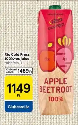 Tesco Rio Cold Press 100%-os juice ajánlat