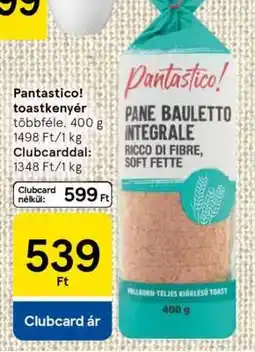 Tesco Pantastico! toastkenyér ajánlat