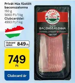 Tesco Privát Hús füstölt baconszalonna ajánlat