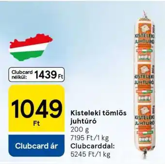 Tesco Kisteleki tömlős juhtúró ajánlat
