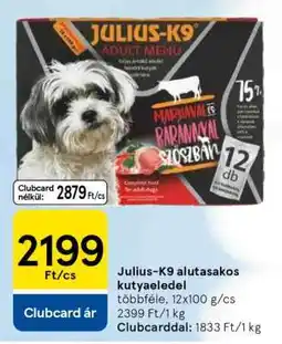 Tesco Julius-K9 alutasakos kutyaeledel ajánlat
