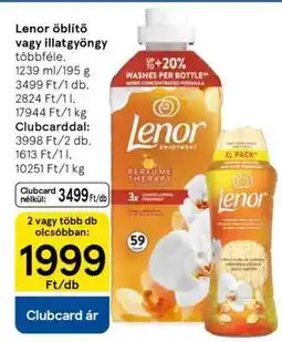 Tesco Lenor öblítő vagy illatgyöngy ajánlat