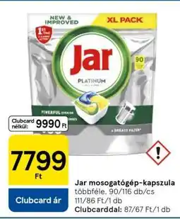 Tesco Jar mosogatógép-kapszula ajánlat