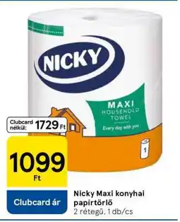 Tesco Nicky Maxi konyhai papírtörlő ajánlat