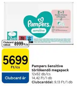 Tesco Pampers Sensitive törlőkendő megapack ajánlat
