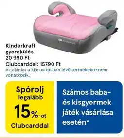 Tesco Kinderkraft gyerekülés ajánlat