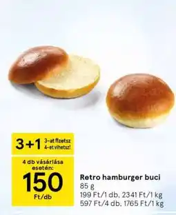 Tesco Retro hamburger-buci ajánlat