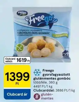 Tesco Freego gyorsfagyasztott gluténmentes gombóc ajánlat