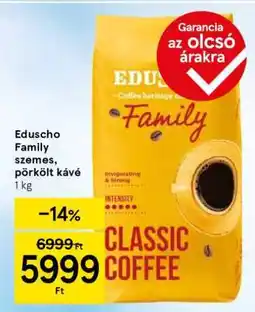 Tesco Eduscho Family szemes, pörkölt kávé ajánlat