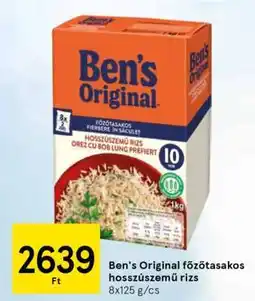 Tesco Ben's Original főzőtasakos hosszúszemű rizs ajánlat