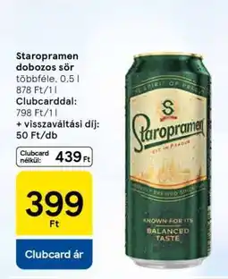 Tesco Staropramen dobozos sör ajánlat