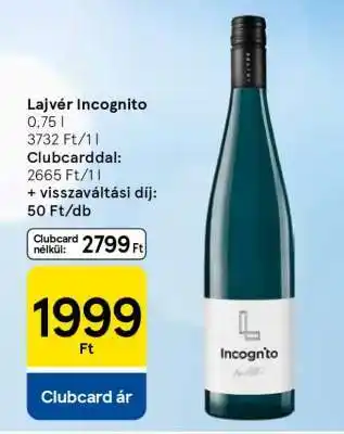 Tesco Lajvér Incognito ajánlat