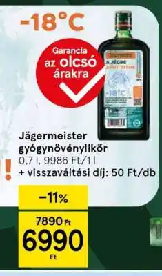 Tesco Jägermeister gyógynövénylikőr ajánlat