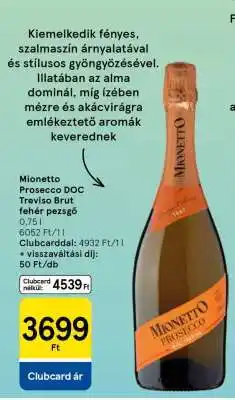 Tesco Mionetto Prosecco DOC Treviso Brut ajánlat