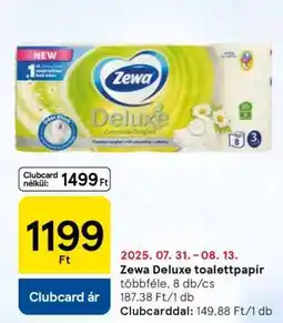 Tesco Zewa Deluxe toalettpapír ajánlat