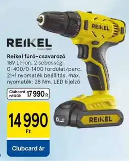 Tesco Reikel fúró-csavarozó ajánlat