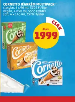 PENNY Cornetto Jégkrém Multipack ajánlat
